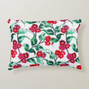 Coussins Décoratifs Fleurs de couleur rouge floral - Motif-56698