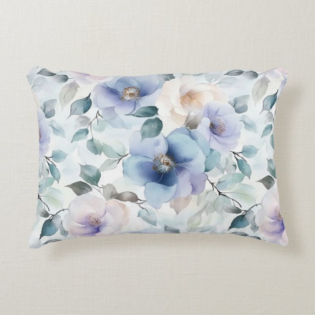 Coussins Décoratifs Fleurs de crème de lavande violette (Devant)