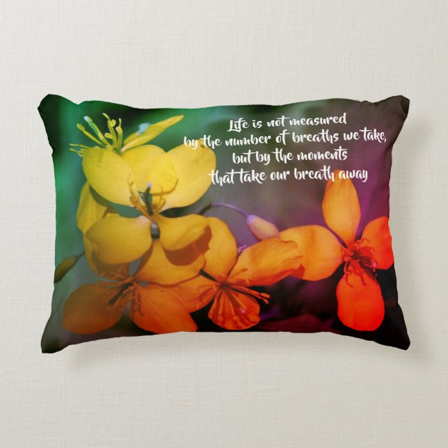 Coussins Décoratifs Fleurs de devis inspirées de la vie Abstraites (Devant)