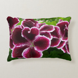 Coussins Décoratifs Fleurs de géranium royal Élégant floral bordeaux