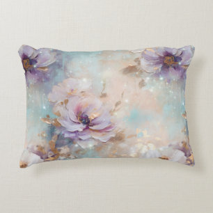 Coussins Décoratifs Fleurs de lavande bleue féminine blanche