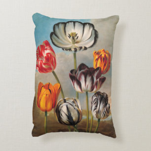 Coussins Décoratifs Fleurs de tulipes variées vintage dans un paysage