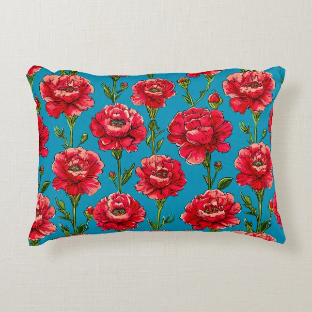 Coussins Décoratifs Fleurs d'oeillet (Devant)