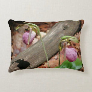 Coussins Décoratifs Fleurs d'orchidée sauvage rose de la forêt