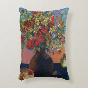 Coussins Décoratifs Fleurs et Chats de Paul Gauguin, Beaux-Arts Vintag