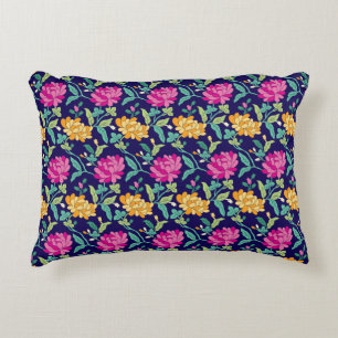 Coussins Décoratifs Fleurs florales élégantes Buds Jaunes Roses Verdur