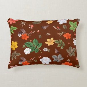 Coussins Décoratifs Fleurs jaunes et roses blanches 12