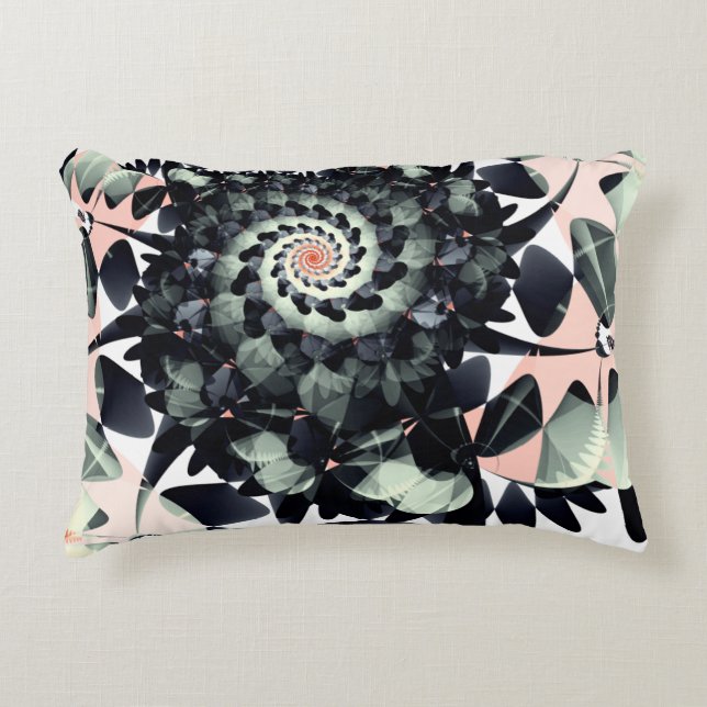 Coussins Décoratifs Fleurs noires Abstraites (Devant)
