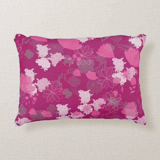 Coussins Décoratifs fleurs roses (Devant)