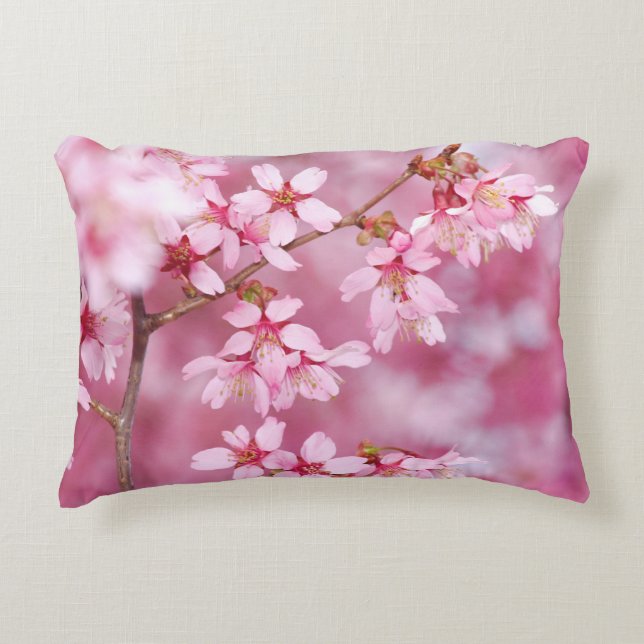 Coussins Décoratifs Fleurs roses Jeter Oreiller (Devant)