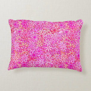 Coussins Décoratifs fleurs roses, pêche, orchidée et corail