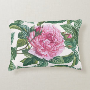 Coussins Décoratifs Fleurs roses roses avec Feuilles verts