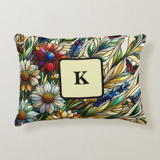 Coussins Décoratifs Fleurs sauvages et papillons de design en verre