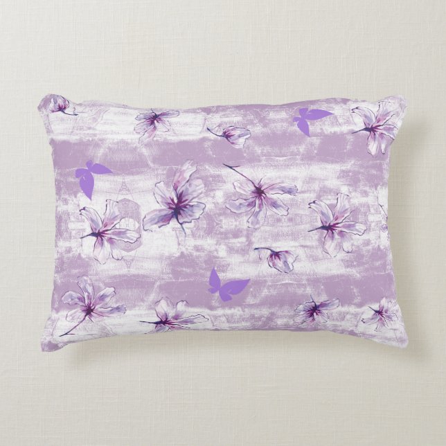 Coussins Décoratifs Fleurs violettes (Devant)