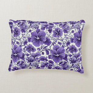 Coussins Décoratifs Fleurs violettes violettes pourpres Motif végétal