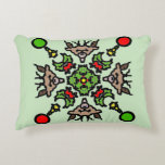 Coussins Décoratifs Floral Mandala Pattern<br><div class="desc">A beautiful floral mandala seamless pattern featuring vibrant green and red tones. This unique hand-drawn design adds a touch of artistic elegance and symmetry to any home decor. Perfect for those who love intricate nature-inspired art.</div>