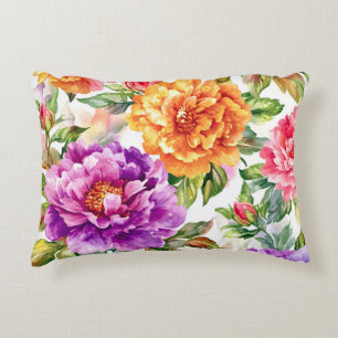Coussins Décoratifs Flores d'aquarelle à fleurs vintages