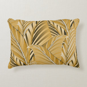 Coussins Décoratifs Foliage exotique : Motif Feuille d'or