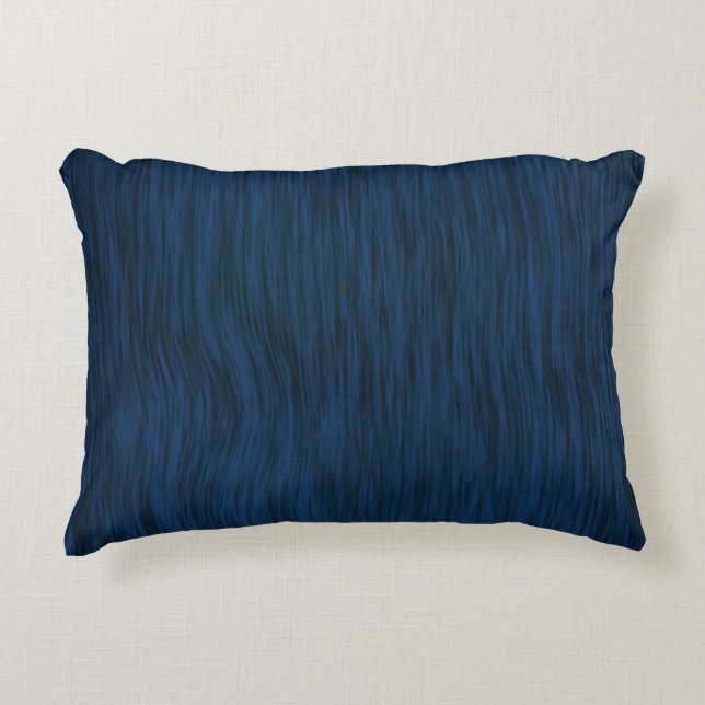 Coussins Décoratifs Fond à l'aspect de bois brut Grain Profond Bleu (Devant)