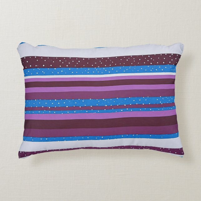 Coussins Décoratifs Fond à motif rayé vibrant (Devant)
