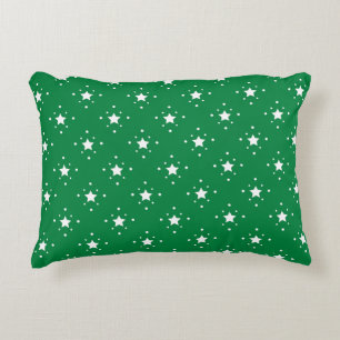 Coussins Décoratifs Fond de Noël vert étoilé