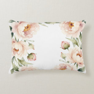 Coussins Décoratifs Fond floral élégant de pivoine rose aquarelle