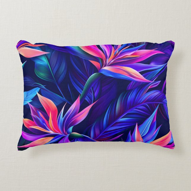 Coussins Décoratifs Forêt tropicale de minuit (Devant)