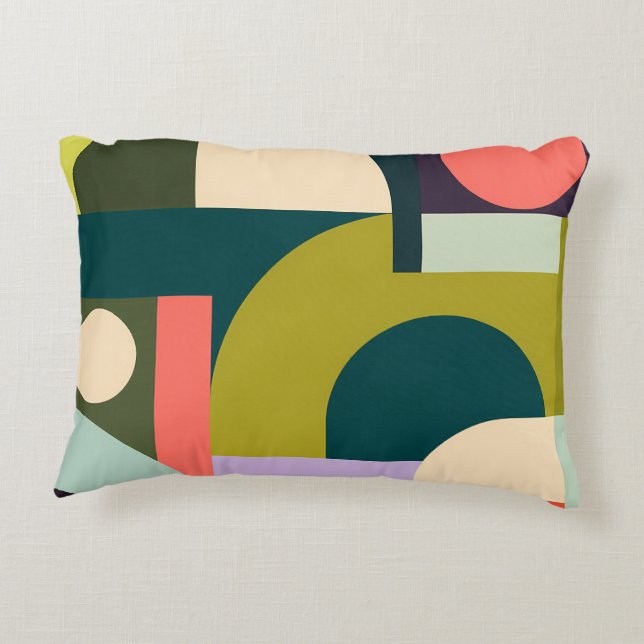 Coussins Décoratifs Formes Géométriques Abstraites Design Moderne Colo (Dos)