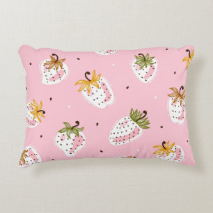 Coussins Décoratifs Fraises mûres Papier peint Vintage Fruit