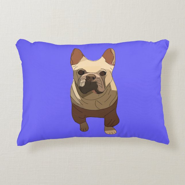 Coussins Décoratifs French Bulldog, Lavender Purple (Devant)