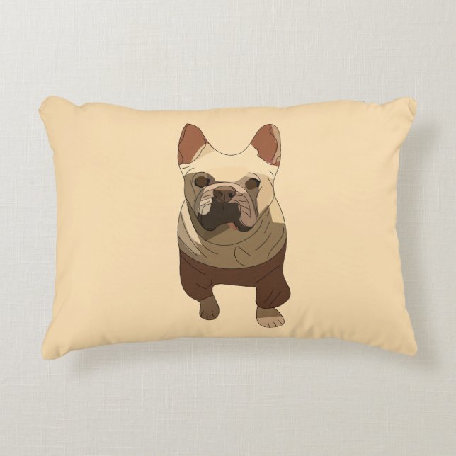 Coussins Décoratifs French Bulldog, Soft Peach (Devant)