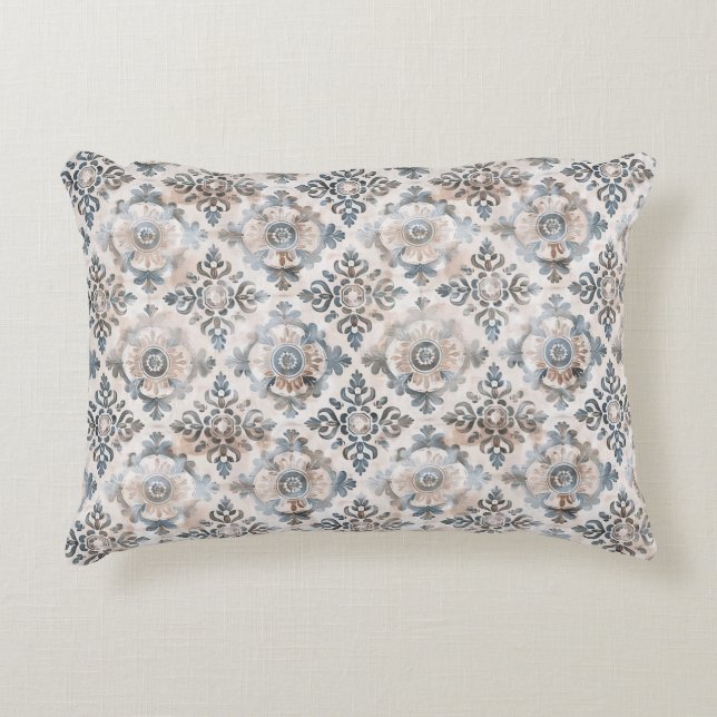 Coussins Décoratifs French Retro Floral Tile Accent Pillow (Devant)