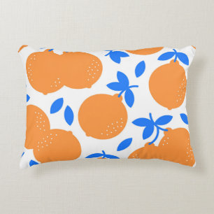 Coussins Décoratifs Fruit orange : Motif exquis bleu-bracelet.