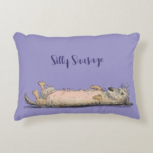 Coussins Décoratifs Funny Dachshund Sausage Dog Pillow (Devant)