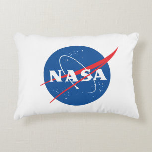 Coussins Décoratifs Fusée icônique de la NASA blanche 100 % coton 12” 