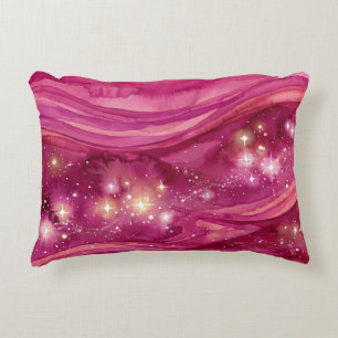 Coussins Décoratifs Galaxie Aquarelle Rose