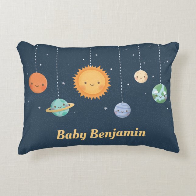 Coussins Décoratifs Galaxie du Soleil et des Planètes de l'Espace Exté (Devant)