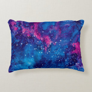 Coussins Décoratifs Galaxie spatiale aquarelle ciel nocturne avec étoi