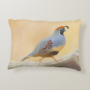Coussins Décoratifs Gambrel's Quail Painting Original Bird Art