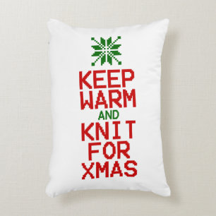 Coussins Décoratifs Gardez chaud et tricot pour Noël