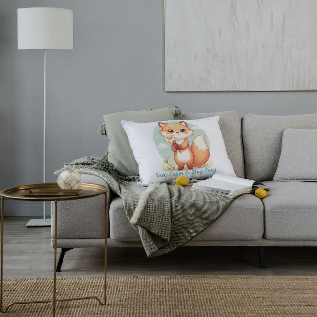Coussins Décoratifs Gardez votre calme et restez rusé (Créateur téléchargé)