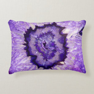 Coussins Décoratifs Géode d'agate violet tombé