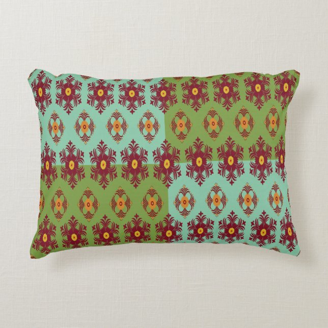 Coussins Décoratifs Geometric Patchwork Throw Pillow – Modern Purple C (Devant)