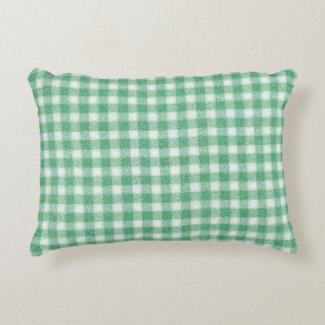 Coussins Décoratifs Gingham vert menthe  (Devant)