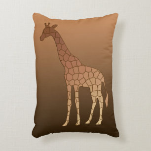Coussins Décoratifs Giraffe géométrique moderne, cuivre et Brown