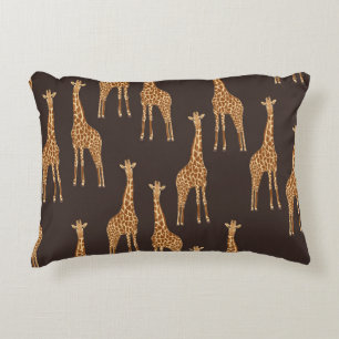 Coussins Décoratifs Giraffes Dark : Vintage Abstrait sans joint.