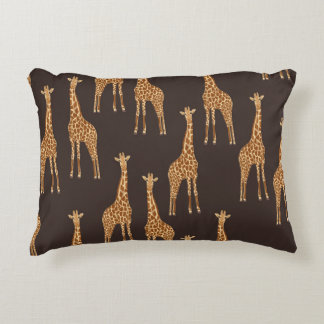 Coussins Décoratifs Giraffes Dark : Vintage Abstrait sans joint.