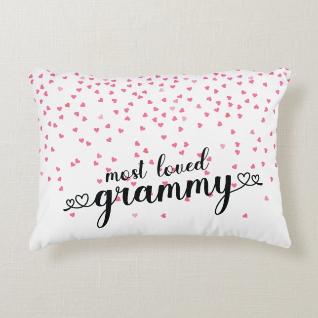Coussins Décoratifs Glammy des cœurs les plus aimés (Devant)