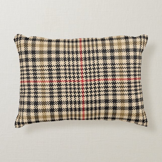 Coussins Décoratifs Glen Check Plaid Pixel Art (Devant)