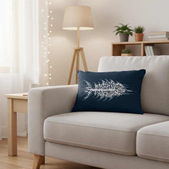 Coussins Décoratifs Glitch Pixel Poisson Blanc (Créateur téléchargé)